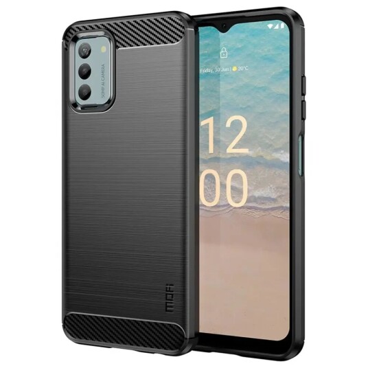 INCOVER Nokia G42 Brushed Carbon Fiber Plast Deksel - Svart