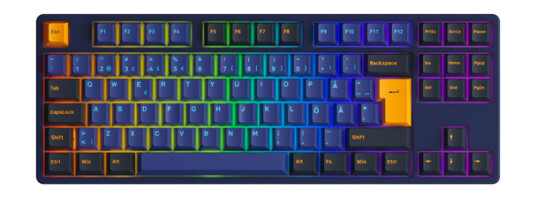 Akko 5087S Horizon CS Rose Red - ND - Gamingtastatur - Nordisk - Svart