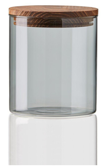 Aida Raw glasskrukke med trelokk liten Aida Raw glasskrukke med trelokk liten