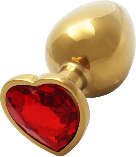 Shots Toys Ouch! Ouch!: Heart Gem Metal Butt Plug large gull