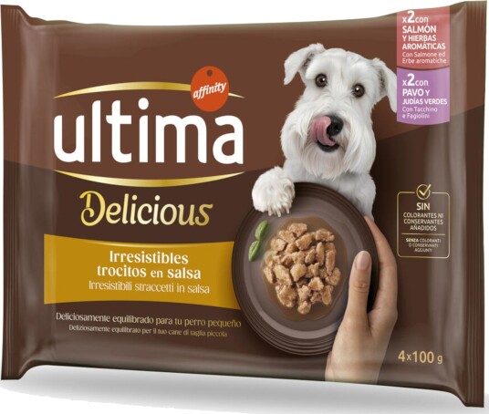 Affinity Ultima Våtfôr Adult Ultima Delicious Mini Strimler I Saus Laks & Kalkun 44 X 100 G