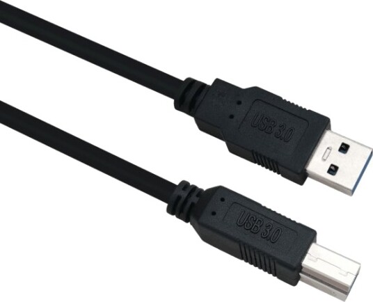 Helos Tilkoblingskabel Usb 3.0 A Plugg/B Plugg 1,0M Sort