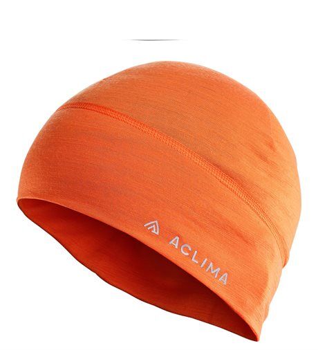 Aclima LightWool Beanie, Unisex Orange Tiger (#FF7D44) Dame Aclima LightWool Beanie, Unisex Orange Tiger (#FF7D44) Dame