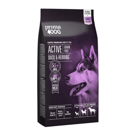 PrimaDog Kornfritt Hundefôr med And og Sild 10 kg PrimaDog Kornfritt Hundefôr med And og Sild 10 kg