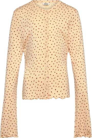 Monki Ribbed Cardigan YELLOW DUSTY LIGHT XS