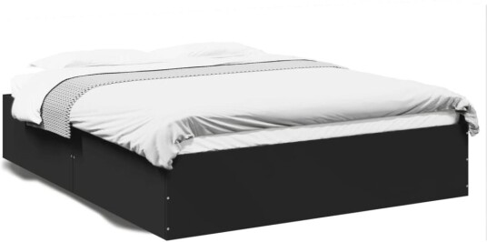 Sengeramme svart 160x200 cm konstruert tre 8721102616396