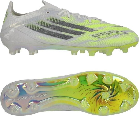 adidas F50 Sparkfusion Elite Low Cut FG/AG Born For Goals Fottøy Hvit/Metall/Gul Kvinner størrelse 36⅔