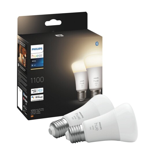 Philips Hue W Lyskilde 9.5W A60 E27 2pk - 60509 Philips Hue W Lyskilde 9.5W A60 E27 2pk - 60509