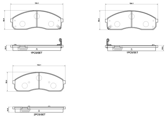 Bremseklosser BREMBO P 30 155