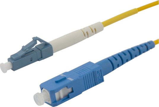 Deltaco KoblingskabeLc/Upc Hann Til Sc/Upc Hann 1.5 M 1.5 M Fiberoptisk Simpleks Os2 Halogenfri Toretnings Gul