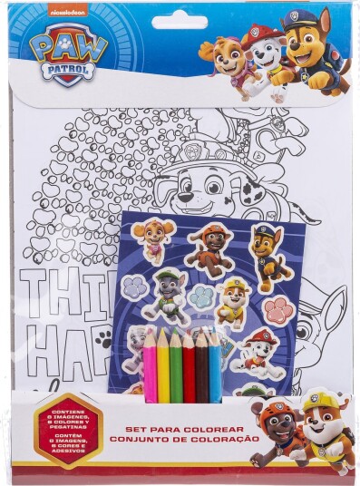 Paw Patrol Fargepakke 8 Tegneark 6 Fargeblyanter Klistremerker Paw Patrol Fargepakke 8 Tegneark 6 Fargeblyanter Klistremerker