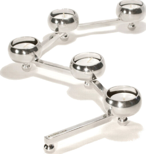 Klong Constella Liten Lysestake Aluminium med 5 Holdere Sølv Klong Constella Liten Lysestake Aluminium med 5 Holdere Sølv