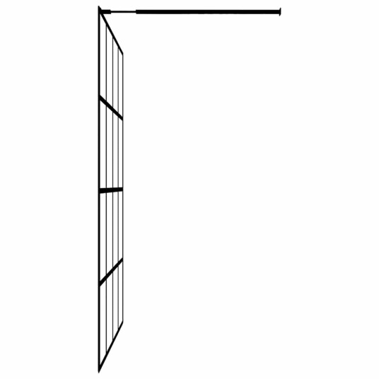 vidaXL Dusjskjerm klart herdet glass 100x195 cm