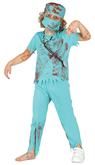 Fiestas Guirca Zombiekirurg Barn Karnevalskostyme Small