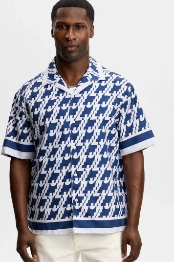J. Lindeberg Ellis Border Resort Shirt   Multi/patterned   XL