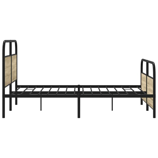 Sengeramme i metall uten madrass sonoma eik 150x200 cm 8721158549235
