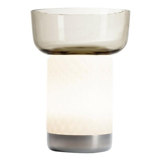 Artemide Bontá Bærbar Bordlampe Grå med Glassskål