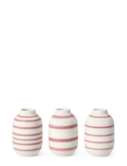 Kähler Omaggio Vase Miniature Rosa 3 Stk. Pink Kähler ROSE ONE SIZE
