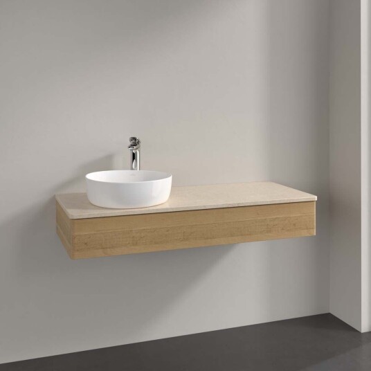 Villeroy & Boch Antao Servantskap med 1 skuff 120x50x19 cm u/lys Eik/Crème Villeroy & Boch Antao Servantskap med 1 skuff 120x50x19 cm u/lys Eik/Crème