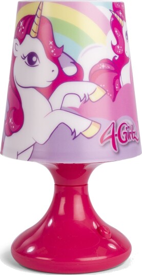 4 Girlz LED Bordlampe   18 cm uten 3xAA batterier   Enhj??rning