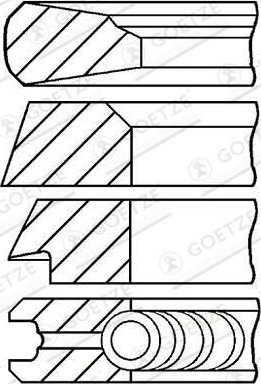 Stempelringsett GOETZE ENGINE 08 279400 00