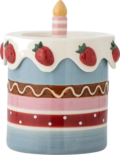Bloomingville Mini Milkya Jar W/Lid - MULTI-COLOURED - 20.5