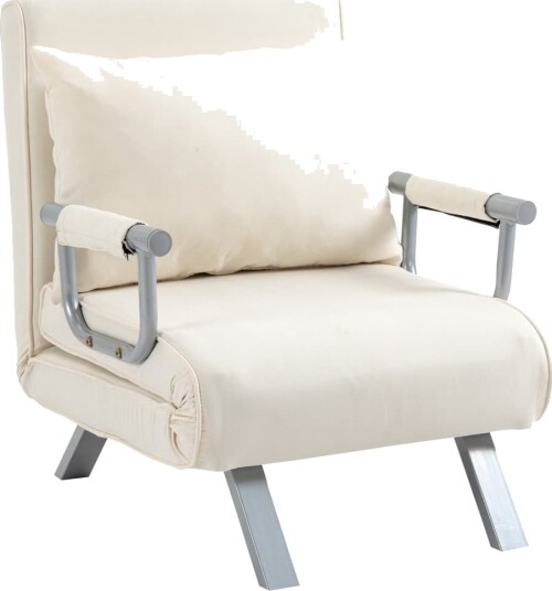 Sovesofa Med Armlener 3 I 1 Sovesofa Gjesteseng Sammenleggbar Madrass Sammenleggbar Sjeselong Multifunksjonell Polyesterkrem 65 X 69 X 80 Cm Sovesofa Med Armlener 3 I 1 Sovesofa Gjesteseng Sammenleggbar Madrass Sammenleggbar Sjeselong Multifunksjonell Polyesterkrem 65 X 69 X 80 Cm