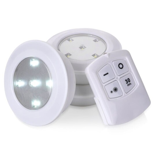 Fx Light Trådløse LED-lys med fjernkontroll og timer 3-pakning