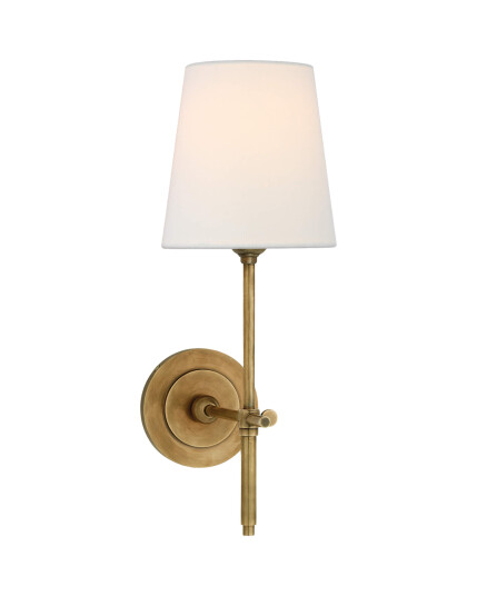 Visual Comfort Bryant Sconce Polished Nickel/Linen