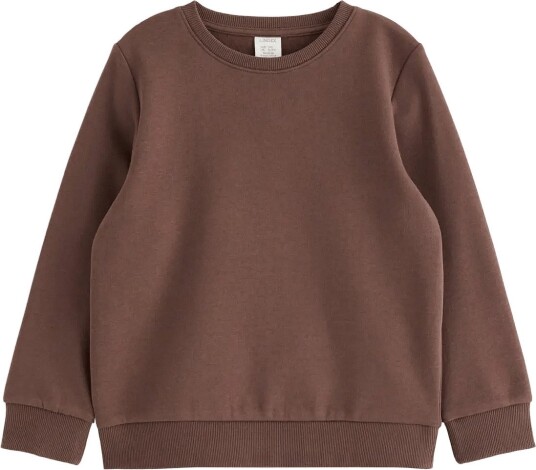 Lindex Sweatshirt With Brushed Inside   Brown   92