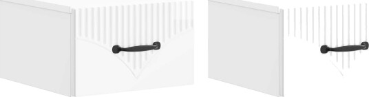  Vegghengt Nattbord 2 pcs Høgglans hvit 34,5 x 33 x 20 cm