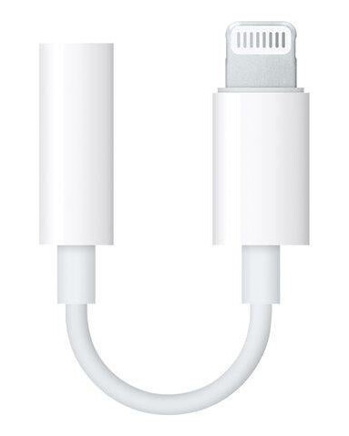 Apple Lightning 3,5 mm Hodetelefonadapter Hvit
