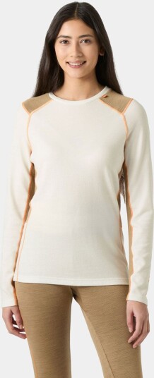 Helly Hansen Dame Lifa Merino Mellomvekt Crew Basislag Beige XL