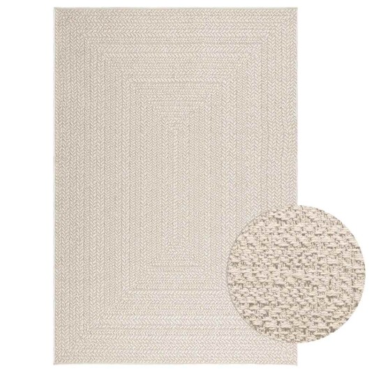  Teppe ZIZUR kremhvit 140x200cm jute-utseende innendørs&utendørs 8721102836800