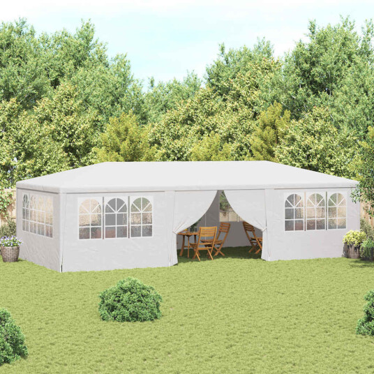 vidaXL Profesjonelt festtelt med sidevegger 4x9 m hvit 90 g/m² vidaXL Profesjonelt festtelt med sidevegger 4x9 m hvit 90 g/m²