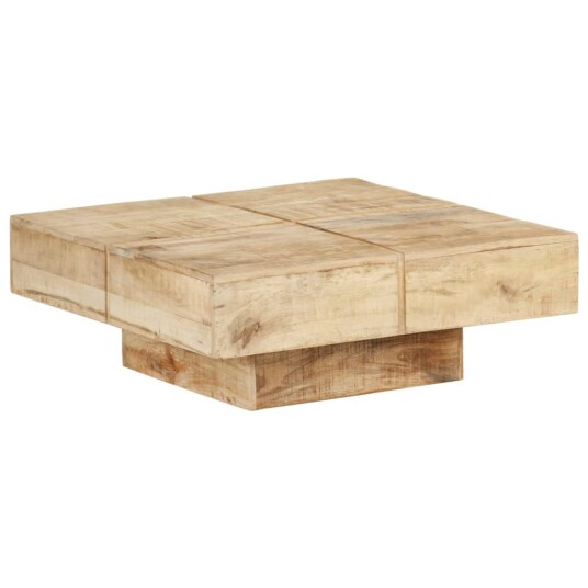 vidaXL Salongbord 80x80x28 cm heltre mango