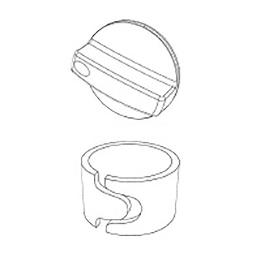 Franke 133.0304.846 Vrider med fjær til 800 serien Ventilasjon