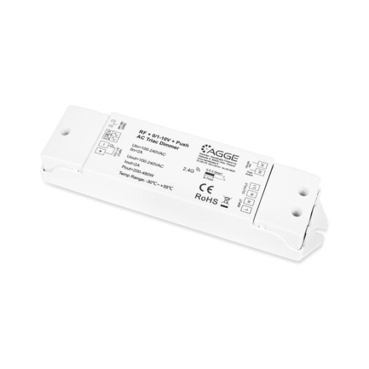 Dimmer AGGE Push AC Triac Dimmer RF 2.4 GHz