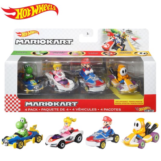 Hot Wheels Mario Kart 4 Pack Asst. GWB38