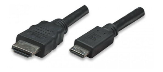 TECHLY HDMI kabel High Speed mit Ethernet-Mini HDMI, 1,8m sw