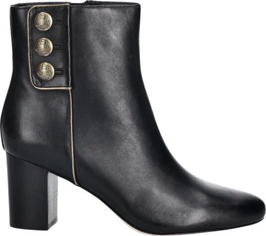 Lauren Ralph Lauren Kennedi Burnished Leather Bootie Heel - Black - 41 Lauren Ralph Lauren Kennedi Burnished Leather Bootie Heel - Black - 41