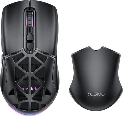 YESIDO Trådløs Spillmus 2.4G + Bluetooth + Kablet Mus med RGB-lys YESIDO Trådløs Spillmus 2.4G + Bluetooth + Kablet Mus med RGB-lys