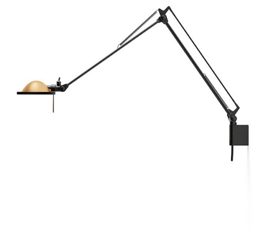 Luceplan Berenice Vegglampe 30x30 Messing/Svart