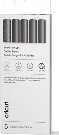 Cricut Multi Pen - Fineliner And Marker Set - Svart Cricut Multi Pen - Fineliner And Marker Set - Svart