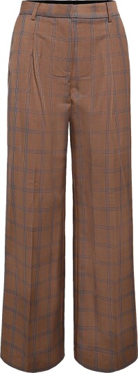 Malina Nisa Mid Rise Suit Pants   Brown   38