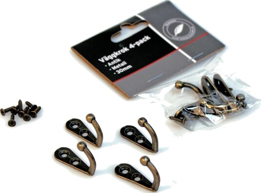 Krok Antikk 4stk 30mm
