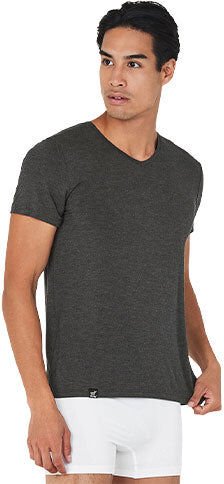 Boody Men´s V-neck T-shirt Dark Marl   Str. S