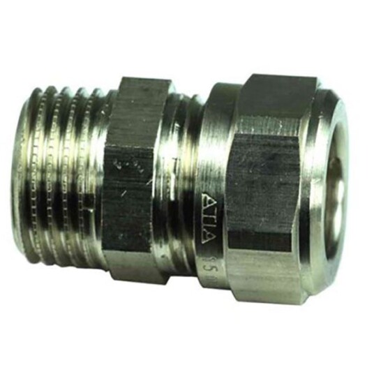Gelia 3006123182 Klemringkobling rett, kobber-utv. gjenge 16 x G15, messing Gelia 3006123182 Klemringkobling rett, kobber-utv. gjenge 16 x G15, messing