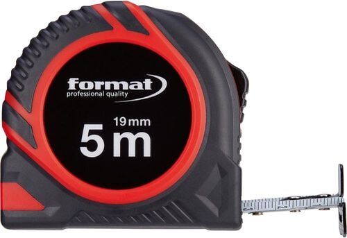 Format Måttband 8mx25mm Vitt Stålband Eg2 Format Måttband 8mx25mm Vitt Stålband Eg2