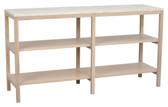 Rowico Home Orwel Reliefbord, Beige travertin, Hvit pigm., 140xH75 Unoliving 1729690-01-0 1729652-01-0